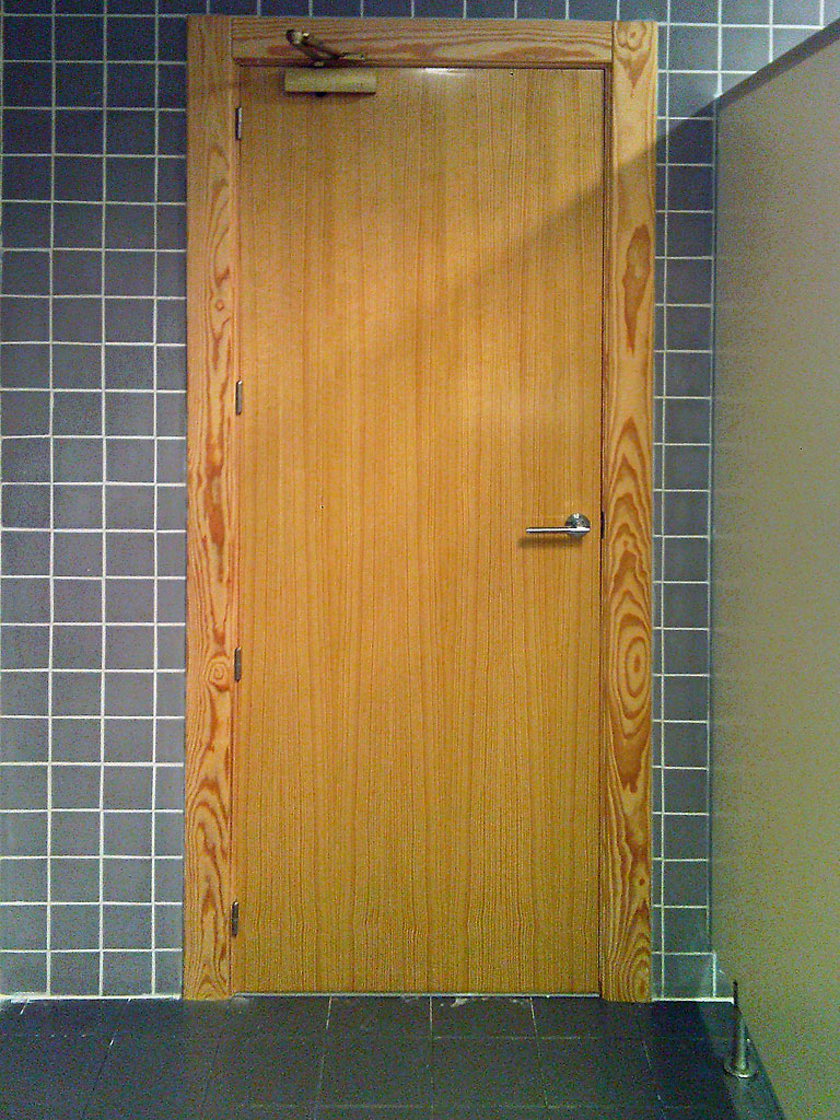 Puerta de paso interior en madera de roble